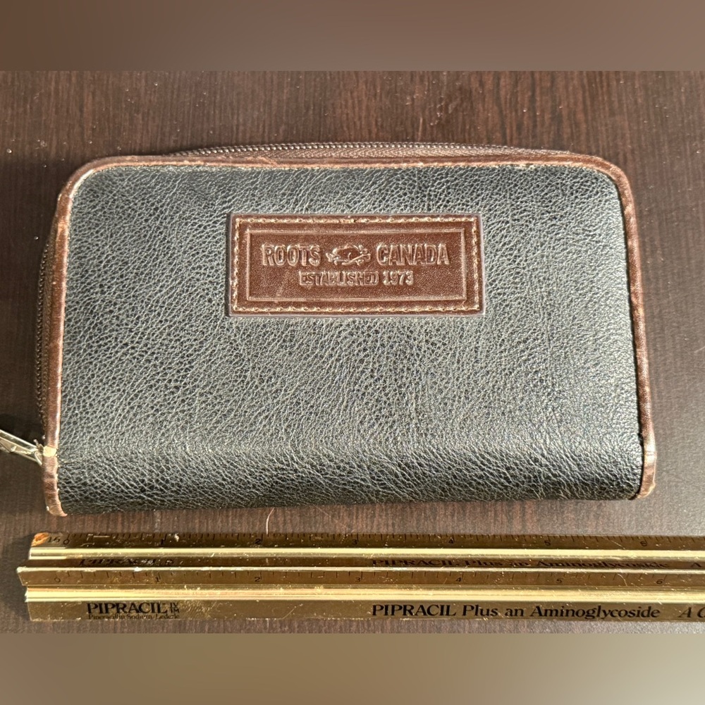 Roots Black and Brown Wallet
